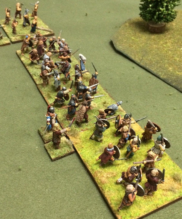Saxon left wing. The fanatics are way out at the far end